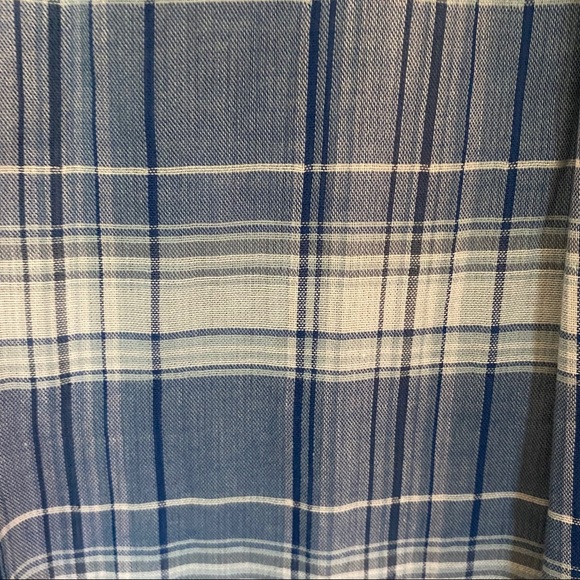Blue White Plaid Wallin & Bros Button-Down Shirt L - Picture 11 of 11